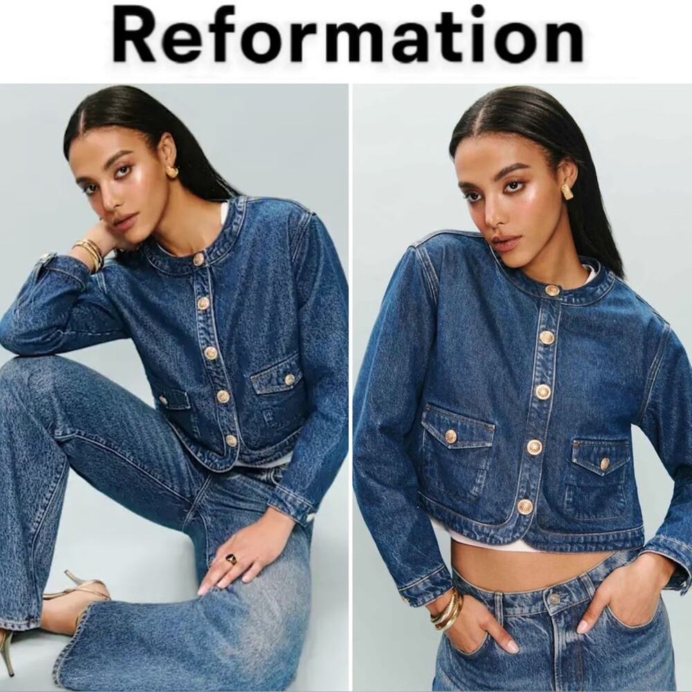 Reformation Braxton Denim Jacket L